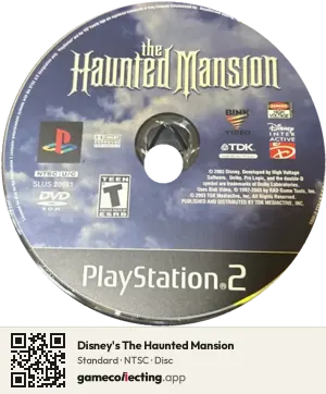 Disney's The Haunted Mansion PlayStation 2, NTSC disc