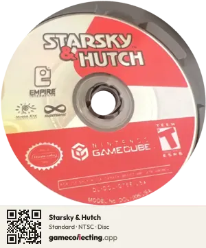 Starsky & Hutch Nintendo GameCube, NTSC disc