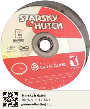 Starsky & Hutch Nintendo GameCube, NTSC disc