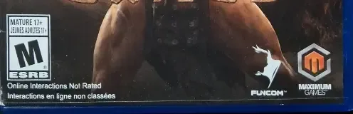 Conan Exiles, the ESRB box on its front