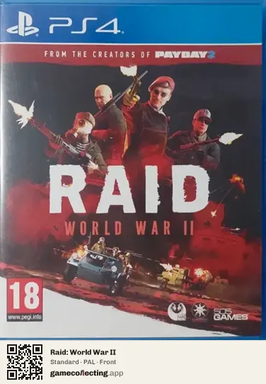 Raid: World War II PlayStation 4, PAL box front