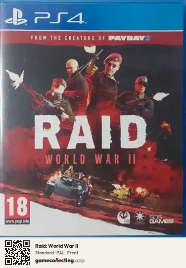 Raid: World War II PlayStation 4, PAL box front