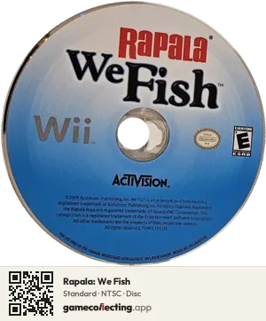 Rapala: We Fish Nintendo Wii, NTSC disc