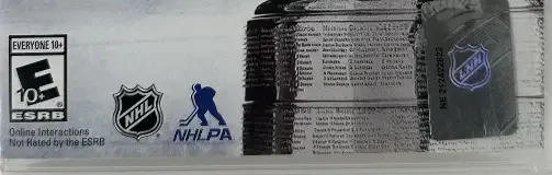 NHL Legacy Edition, the ESRB box on its front