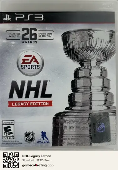 NHL Legacy Edition PlayStation 3, NTSC box front