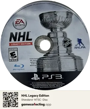 NHL Legacy Edition PlayStation 3, NTSC disc