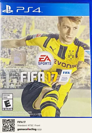 FIFA 17 PlayStation 4, NTSC box front