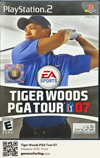 Tiger Woods PGA Tour 07 PlayStation 2, NTSC box front