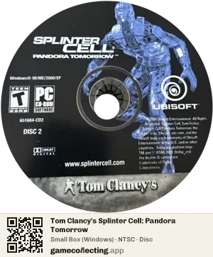 Tom Clancy's Splinter Cell: Pandora Tomorrow Computer, NTSC disc
