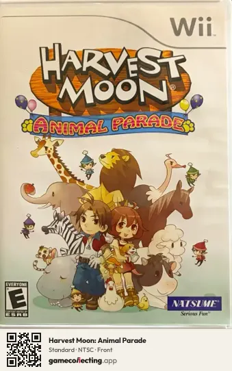 Harvest Moon: Animal Parade Nintendo Wii, NTSC box front