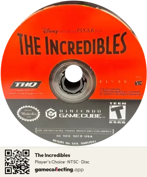 The Incredibles Nintendo GameCube, NTSC disc