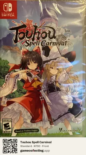 Touhou Spell Carnival Nintendo Switch, NTSC box front