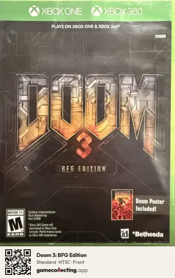 Doom 3: BFG Edition Xbox 360, NTSC box front