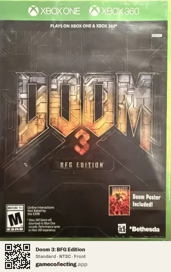 Doom 3: BFG Edition Xbox 360, NTSC box front