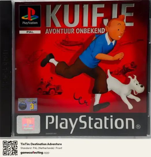 TinTin: Destination Adventure PlayStation, Netherlands box front