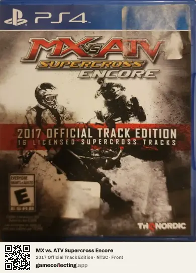 MX vs. ATV Supercross Encore PlayStation 4, NTSC box front