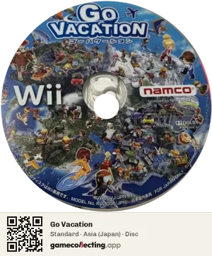 Go Vacation Nintendo Wii, Asia disc