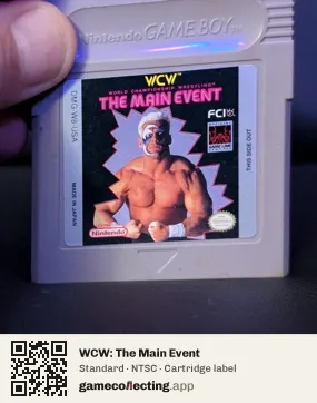 WCW: The Main Event Game Boy, NTSC cartridge label