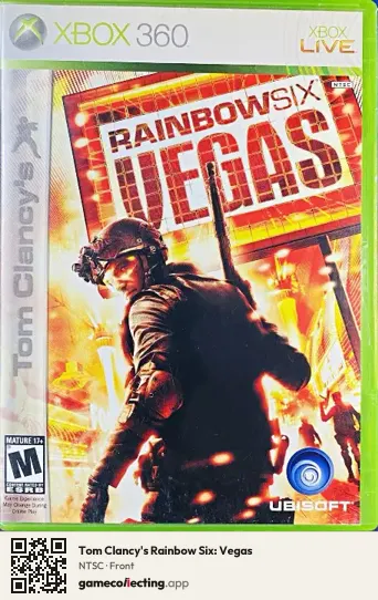 Tom Clancy's Rainbow Six: Vegas Xbox 360, NTSC box front