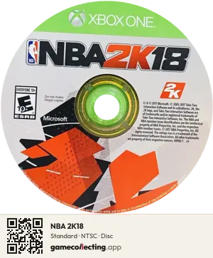 NBA 2K18 Xbox One, NTSC disc