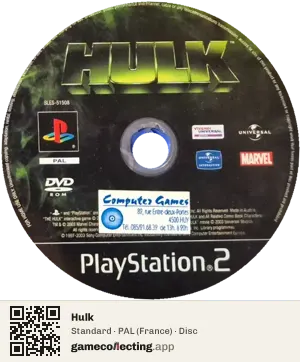Hulk PlayStation 2, PAL disc