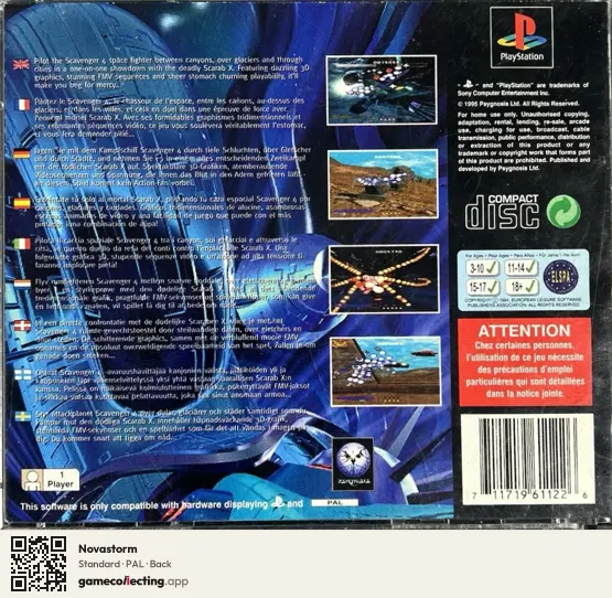 Novastorm PlayStation, PAL box back