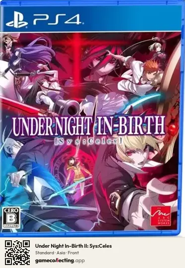 Under Night In-Birth II: Sys:Celes PlayStation 4, Asia box front
