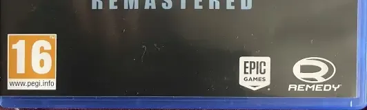 Alan Wake Remastered, the PEGI square on its front