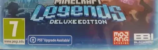 Minecraft Legends, the PEGI square on its front