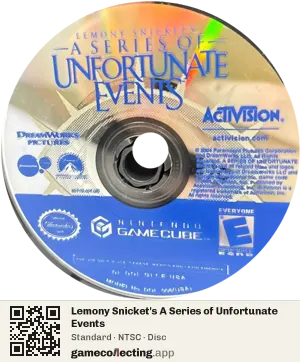 Lemony Snicket's A Series of Unfortunate Events Nintendo GameCube, NTSC disc