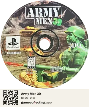 Army Men 3D PlayStation, NTSC disc