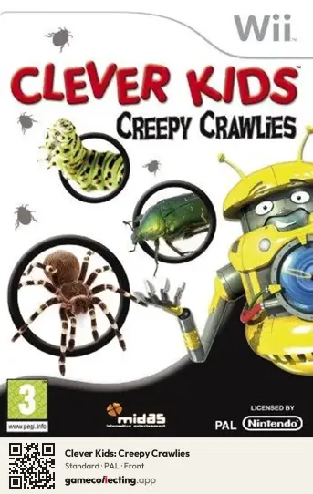 Clever Kids: Creepy Crawlies Nintendo Wii, PAL box front