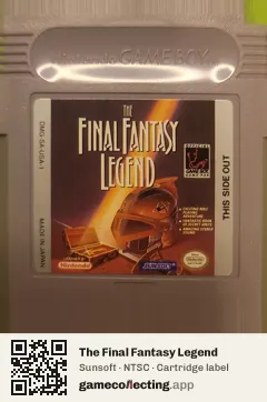 The Final Fantasy Legend Game Boy, NTSC cartridge label