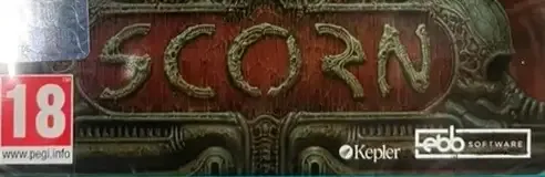 Scorn, the PEGI square on its front