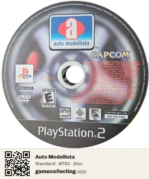 Auto Modellista PlayStation 2, NTSC disc