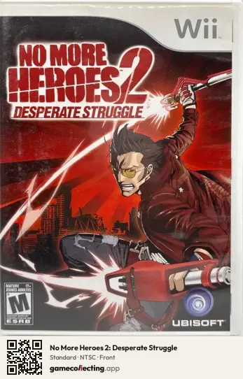 No More Heroes 2: Desperate Struggle Nintendo Wii, NTSC box front