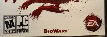 Dragon Age: Origins, the ESRB box on its front