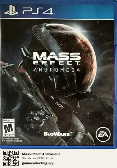 Mass Effect: Andromeda PlayStation 4, NTSC box front