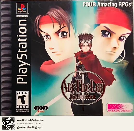 Arc the Lad Collection PlayStation, NTSC box front