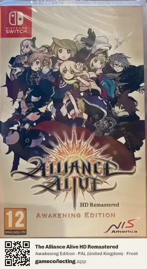 The Alliance Alive HD Remastered Nintendo Switch, United Kingdom box front