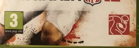 Madden NFL 12, the PEGI square on its front
