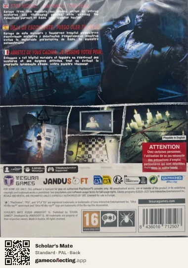 Scholar's Mate PlayStation 5, PAL box back