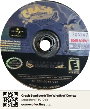 Crash Bandicoot: The Wrath of Cortex Nintendo GameCube, NTSC disc