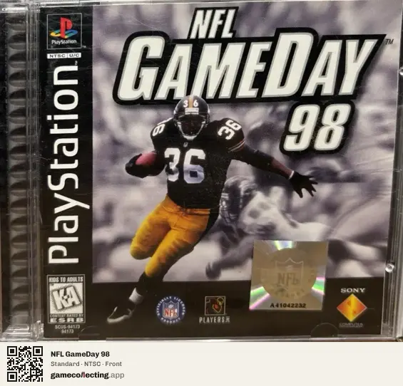 NFL GameDay 98 PlayStation, NTSC box front