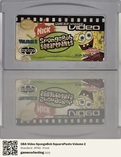 GBA Video SpongeBob SquarePants Volume 2 Game Boy Advance, NTSC box front