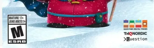 South Park: Snow Day!, the ESRB box on its front