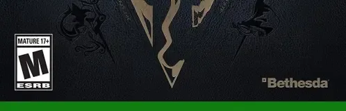 The Elder Scrolls V: Skyrim, the ESRB box on its front