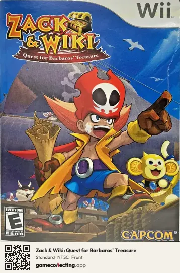 Zack & Wiki: Quest for Barbaros' Treasure Nintendo Wii, NTSC box front