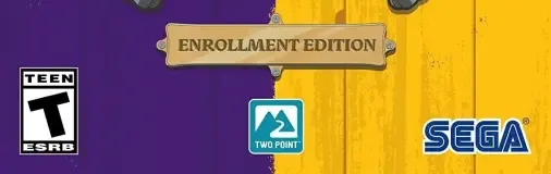 Two Point Campus, the ESRB box on its front
