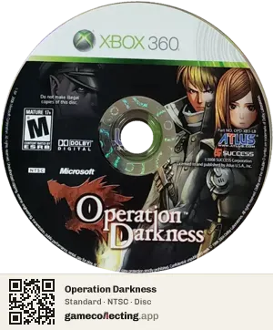 Operation Darkness Xbox 360, NTSC disc